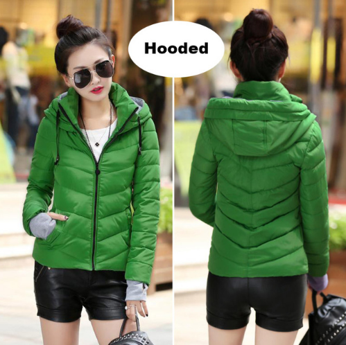 European and American cotton women's short section collar winter ladies cotton jacket slim jacket