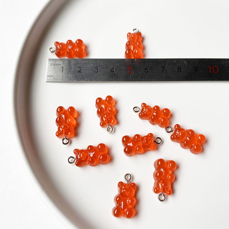 Jelly color bear earrings earrings pendant