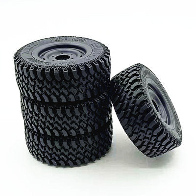 4-piece Rubber Wheel Tire Set