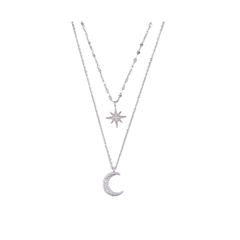 Creative Retro Simple Moon Love Pendant Necklace