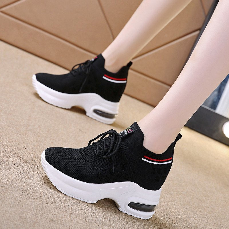 Inner-increasing Thick-soled Sneakers, Lightweight Mesh, Breathable Casual Running Shoes