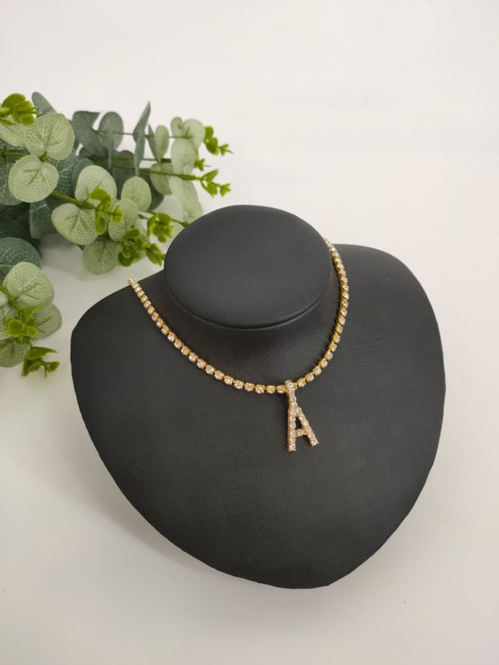 Rhinestone Pendant Simple Alloy Necklace