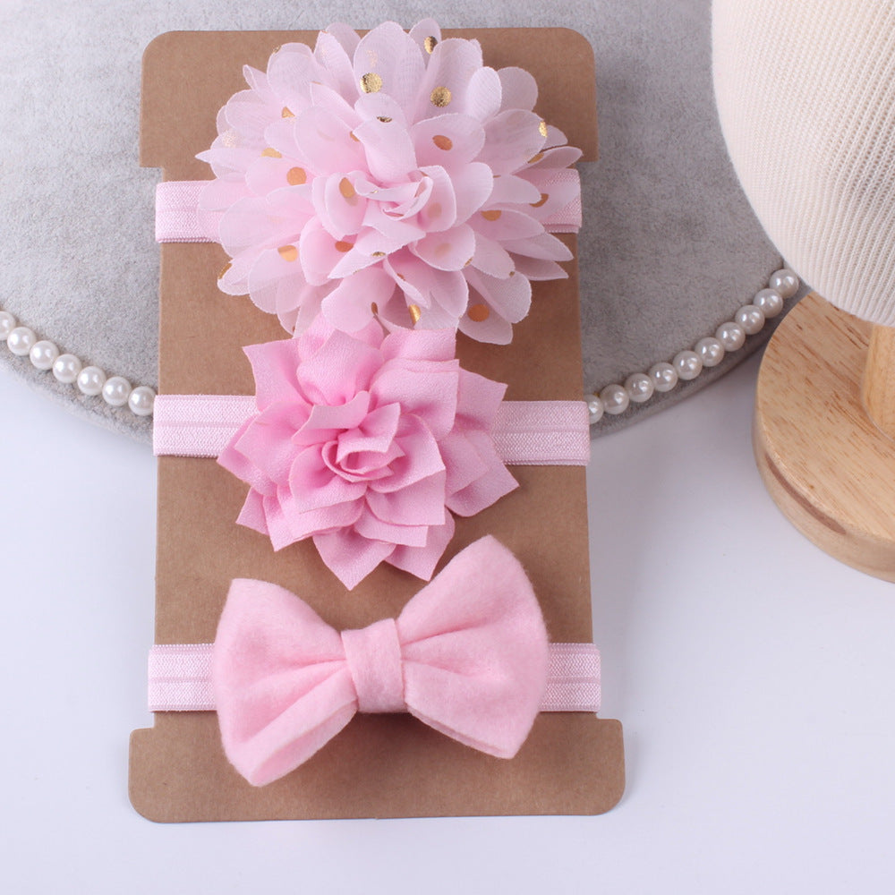 Three-piece Floral Simple Baby Stretch Hairband