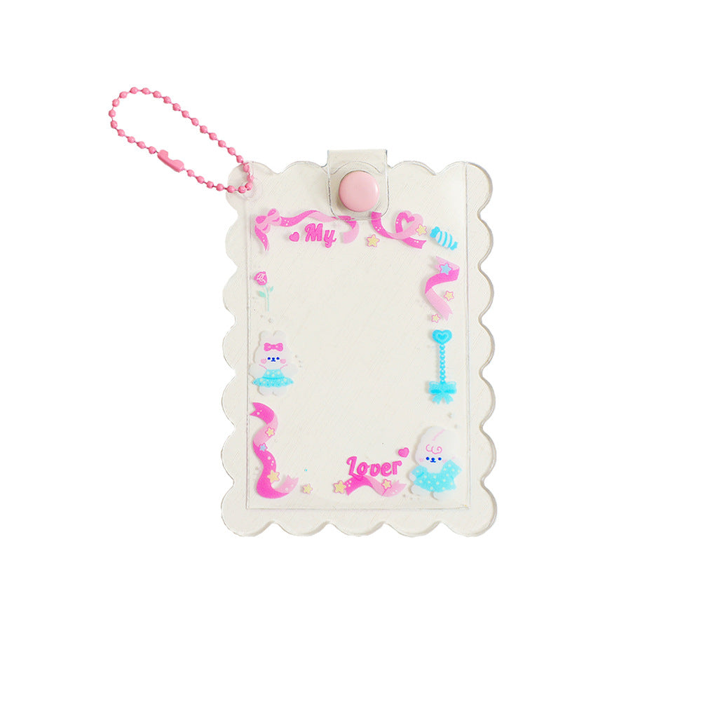 Cute Bear Three-inch PVC Transparent Goo Card Holder