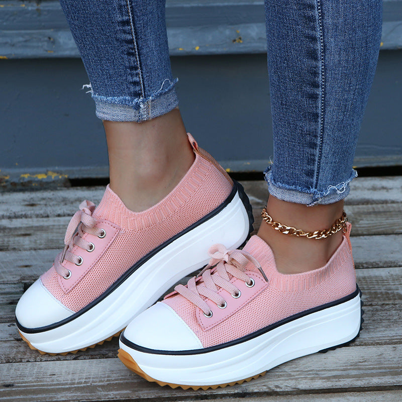 Fashion Women's Low-top Platform Canvas Shoes