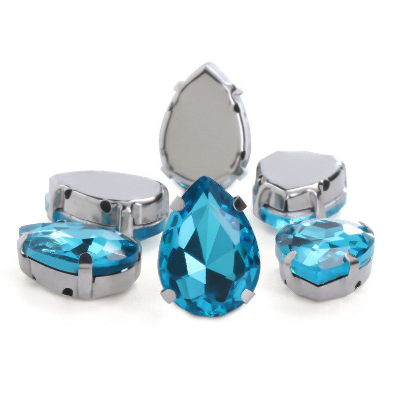 Water Drop Glass Claw Diamond Jewelry Accessories