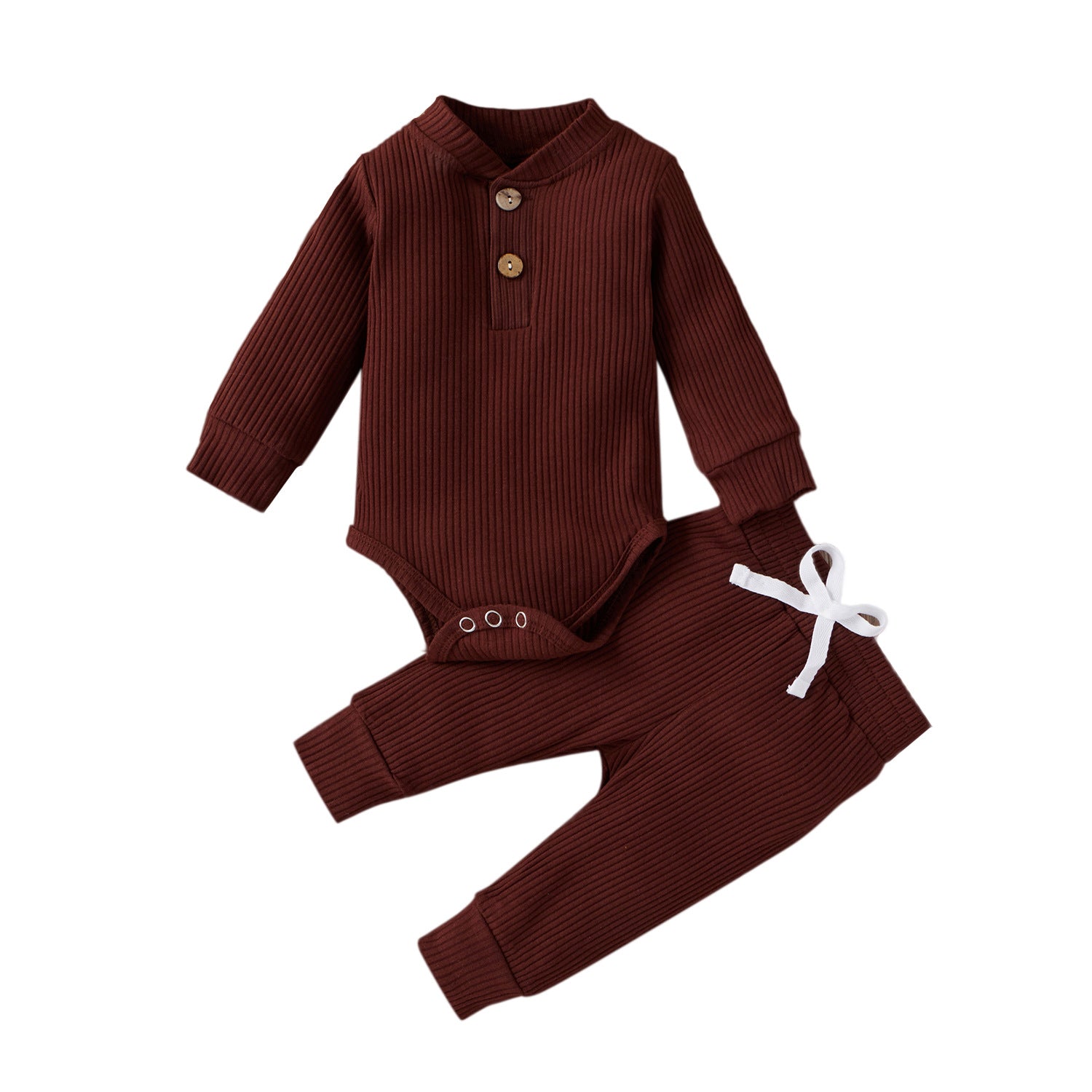 Boys And Girls Stand-up Collar Jumpsuit Long-sleeved Romper Trousers Two-piece Set