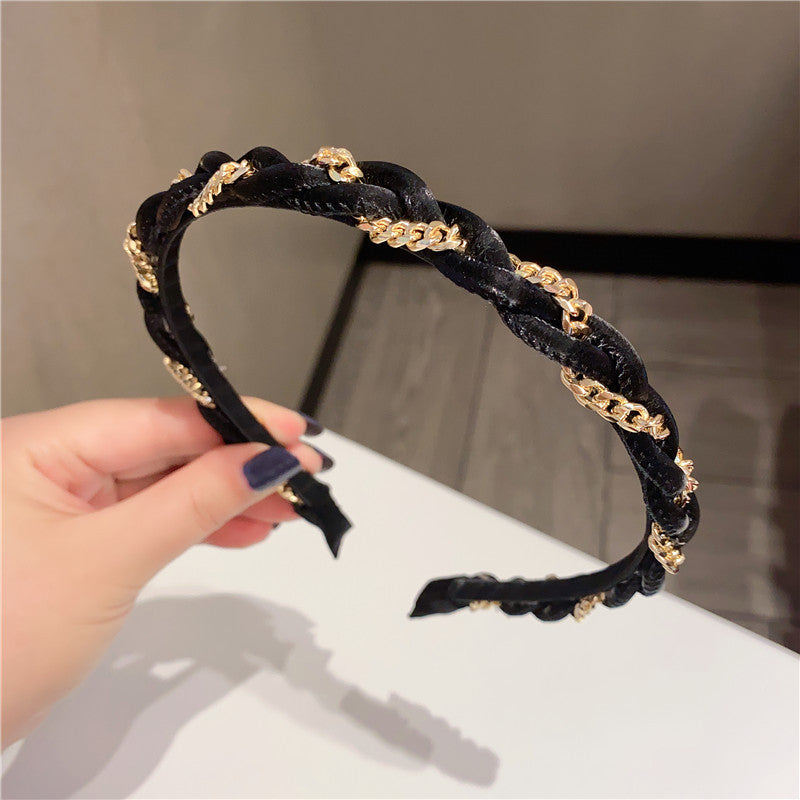 Braid Headband Temperament Lady Comfortable Headband Hairpin