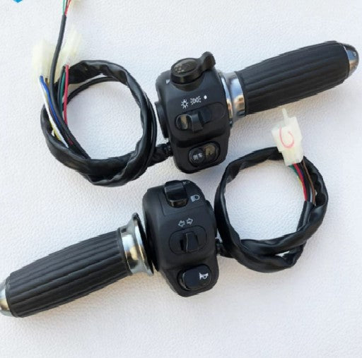 Hall Type Twist throttle Set with Three Speed Gear Reverse Light Function For Electric Scooter Motorcycle