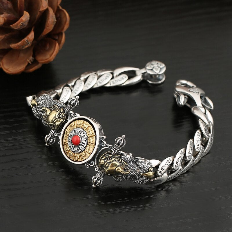 Vajra Pixiu Turning Retro Bracelet Male