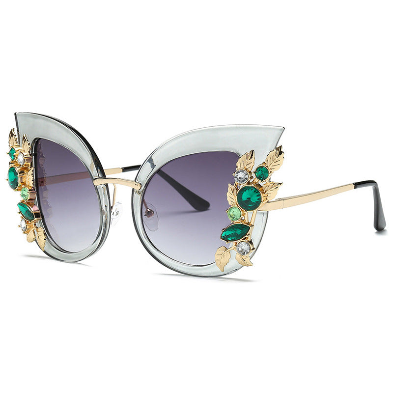 Diamond cat eye sunglasses