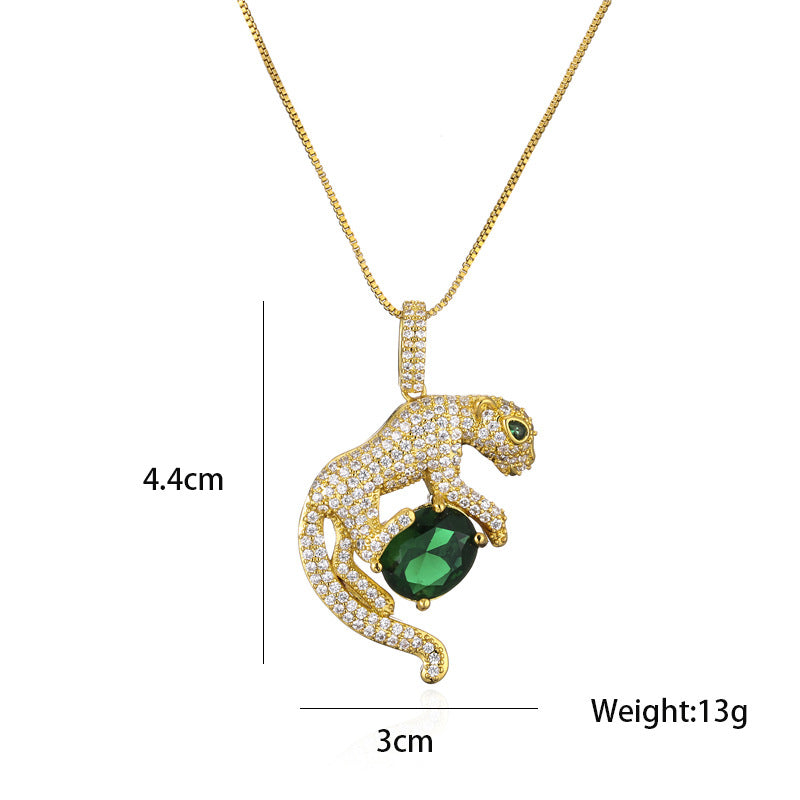 Retro Domineering Leopard Pendant Necklace
