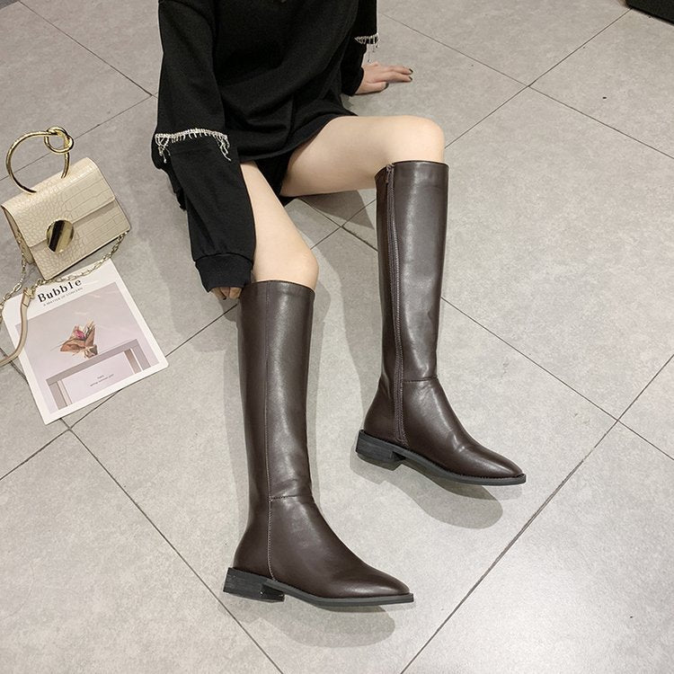 Women's thick heel mid-heel over the knee boots women