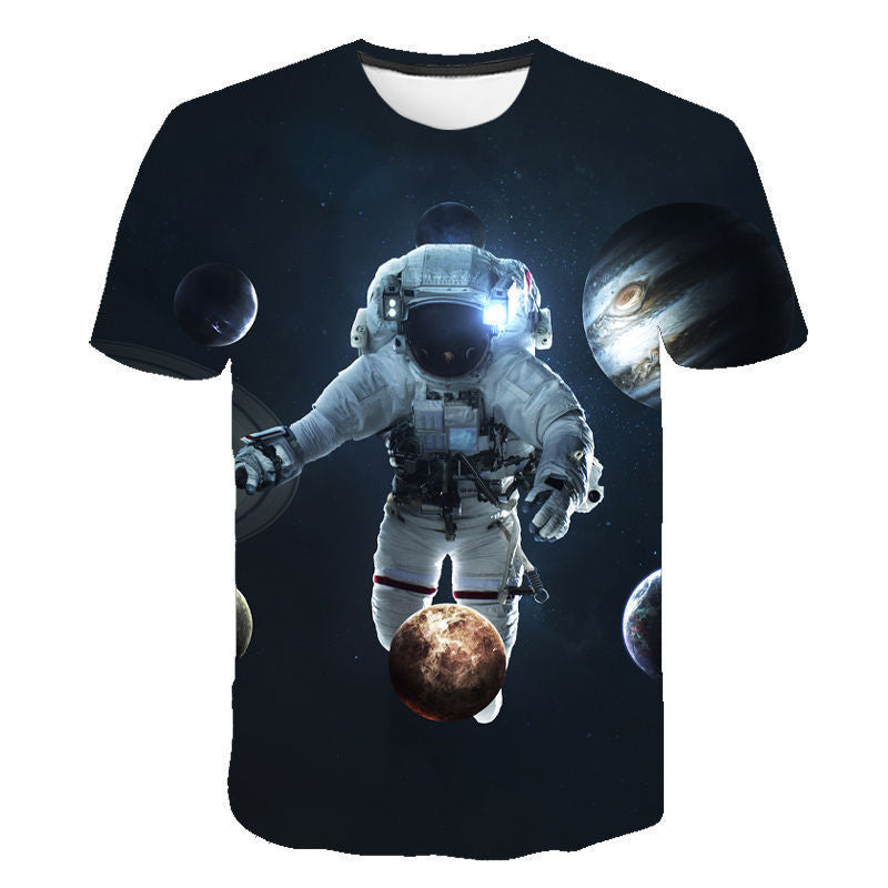 Astronaut Space 3D What Print Short Sleeve