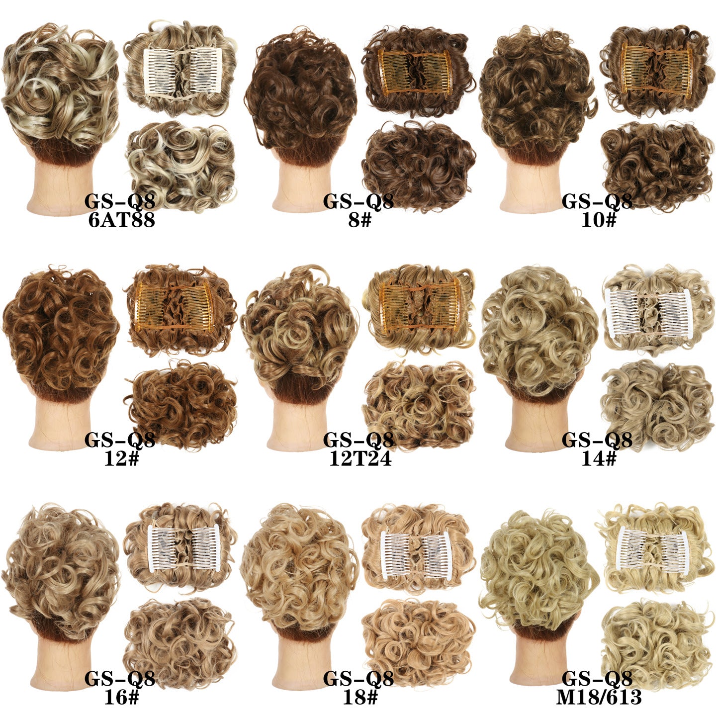 Curly Hair Bun Ponytail Chemical Fiber Hair Accessories