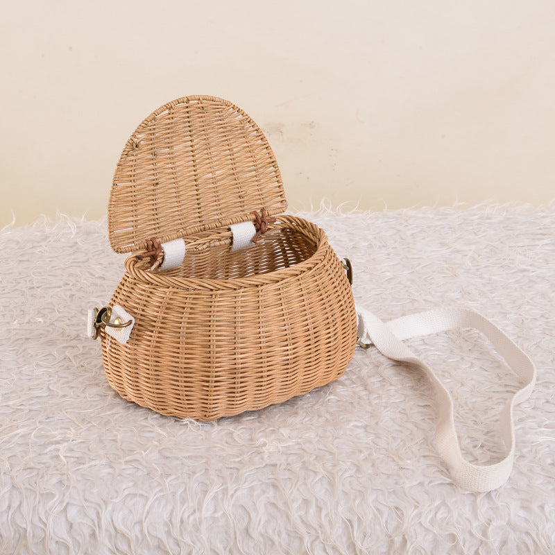 Pure Hand-woven Bag Rattan Willow Diagonal Span