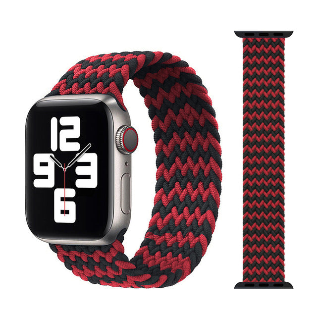 Elastic Nylon Braided Pattern Watch Wristband