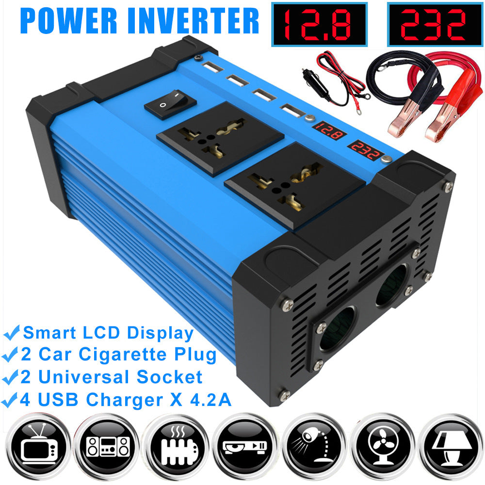 Converter 12V To 220V110V Smart LCD Dual Display