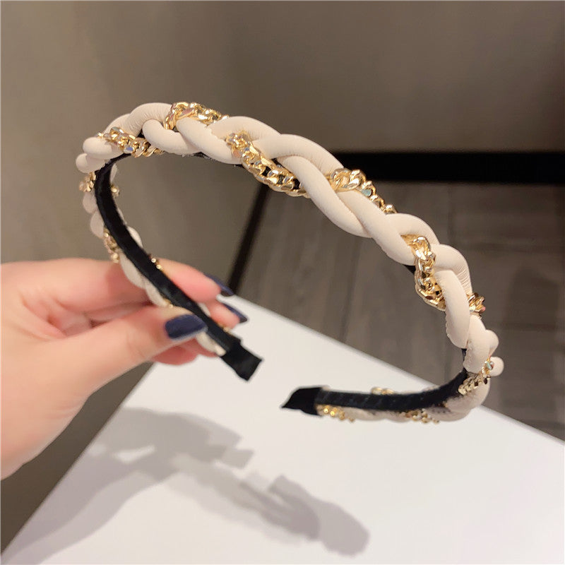 Braid Headband Temperament Lady Comfortable Headband Hairpin