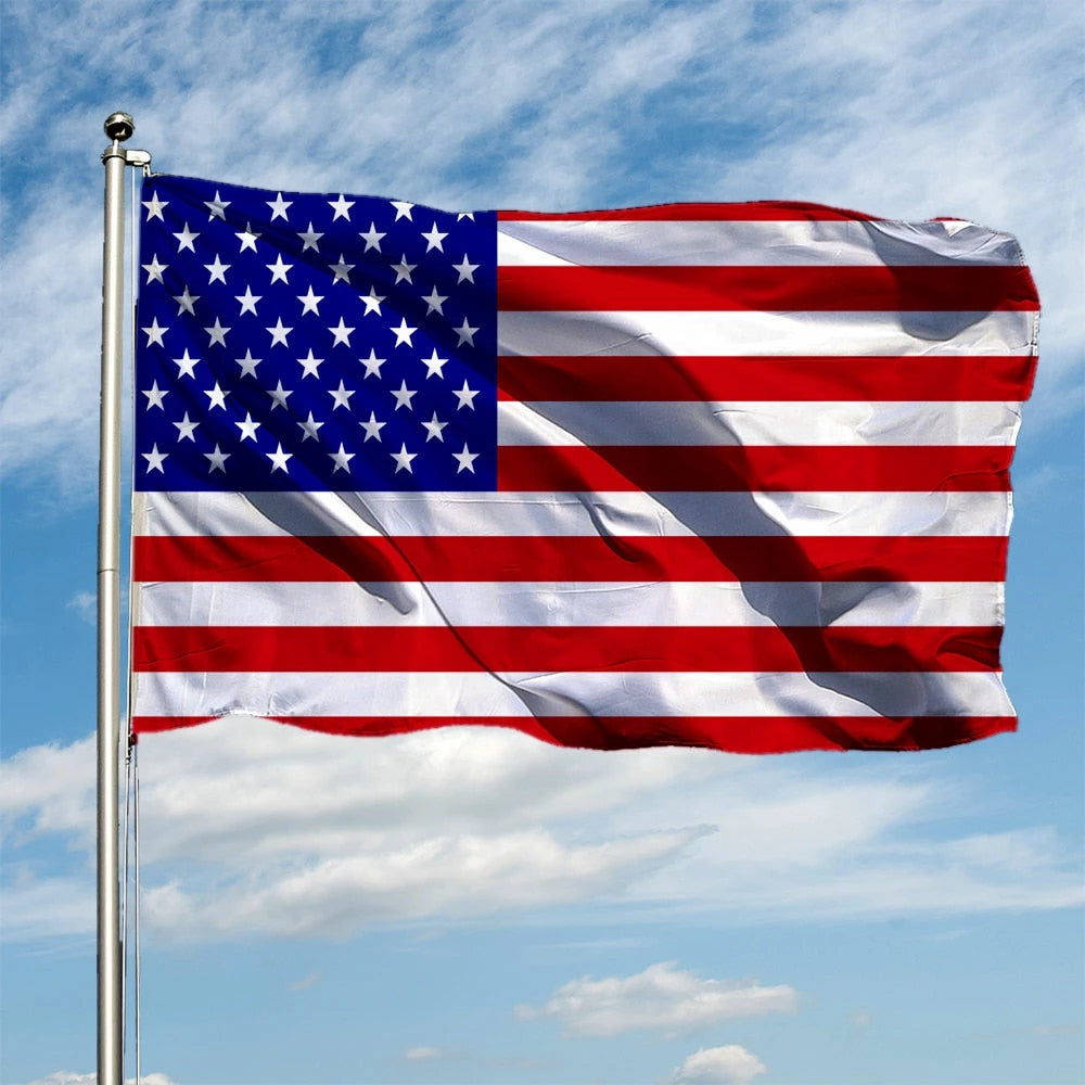 90x150cm USA American Flag Stars and Stripes United States National Flags Double Sided Printed Polyester Banner