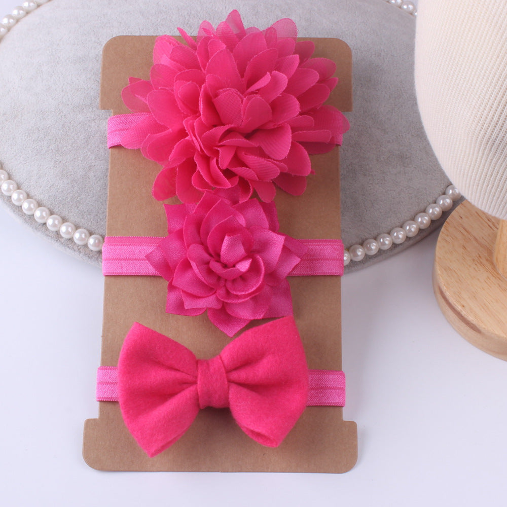 Three-piece Floral Simple Baby Stretch Hairband