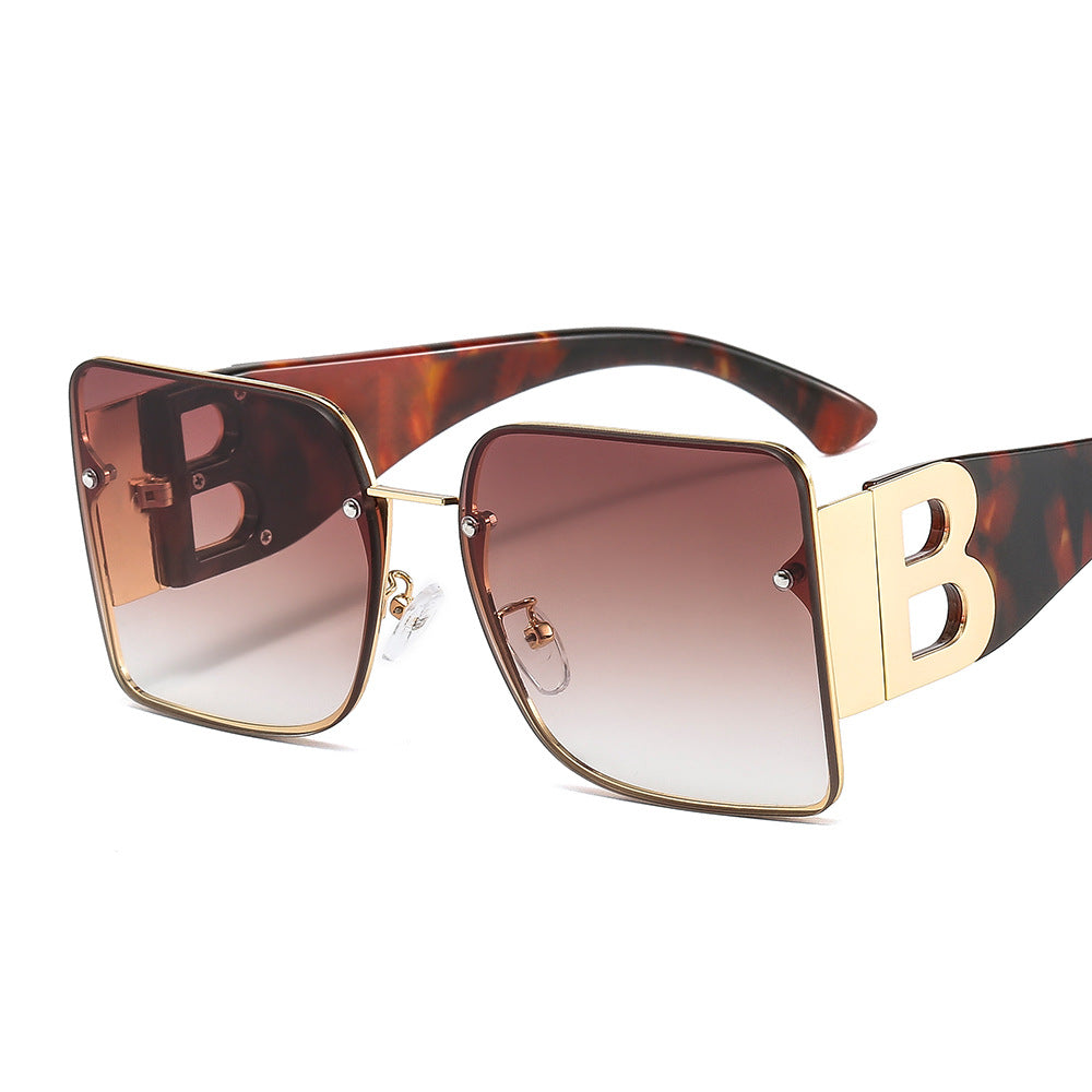 Large-frame European And American New B-shaped Decorative Sunglasses