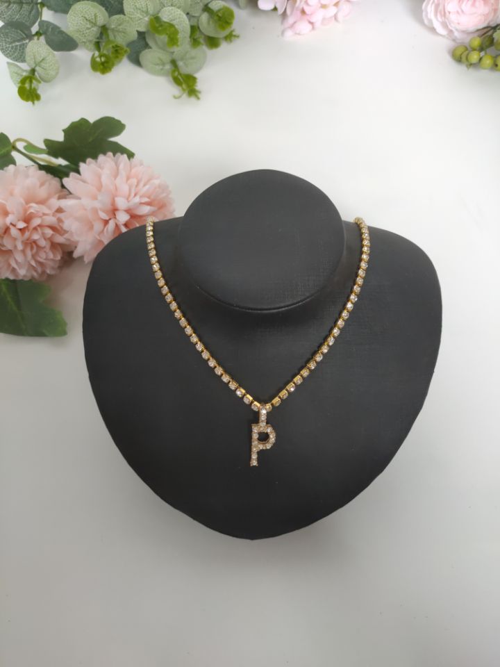 Rhinestone Pendant Simple Alloy Necklace