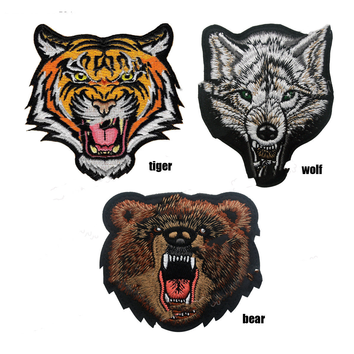 Armband Velcro Tiger Wolf Bear Animal Cloth Label