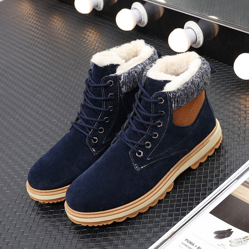 Plush cotton shoes