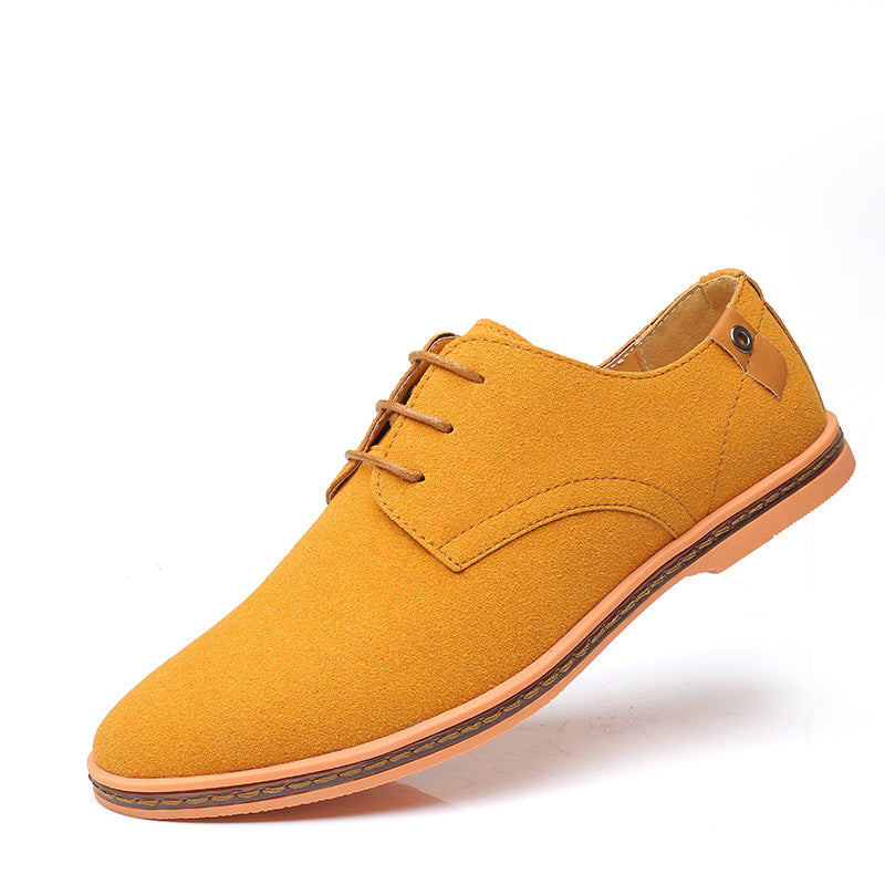 Casual Shoes Nubuck Leather Men's Shoes Single Shoes Suede Large Size