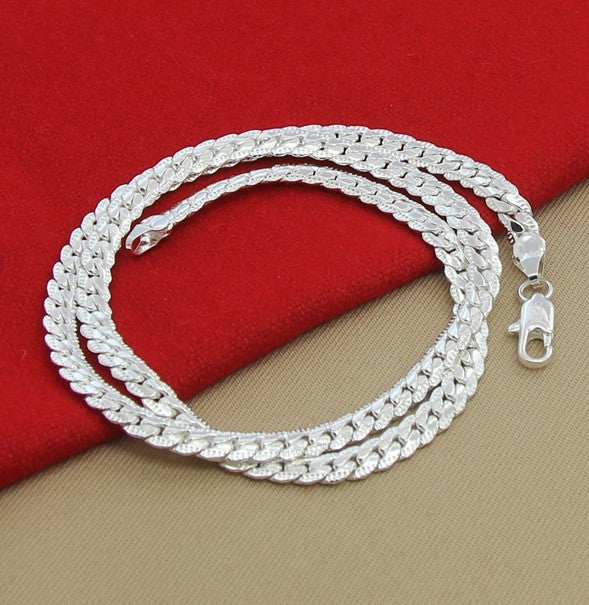 6MM Full Side Silver Plated Necklace