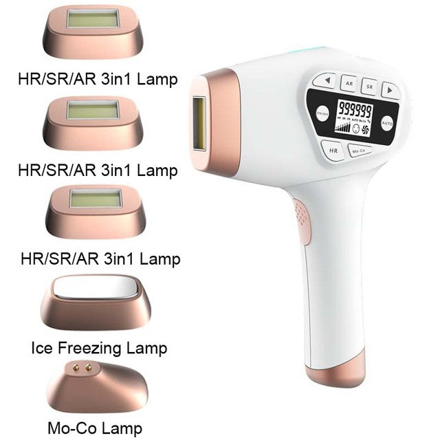 999999 Flashes IPL Laser Hair Removal Machine 5in1 Electirc Painless Permanent Laser Epilator Device For Bikini Face Hair Remov