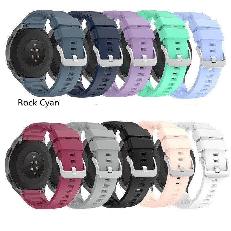 Watch Silicone Strap Metal Buckle Wristband High Quality