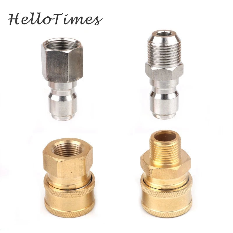 Brass 3/8" Car Washer Quick Connector High Pressure Adapter Water Gun Joints Couplers Couplings For Garden Irrigation