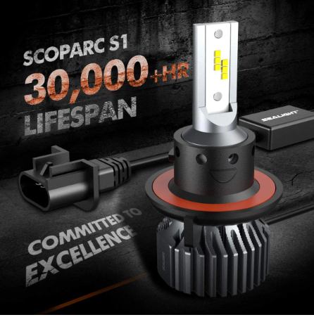 SEALIGHT S1 H13/9008 LED Headlight Bulbs 60W 13000LM High Beam and Low Beam Conversion Kit 6000K Daylight White LED Light