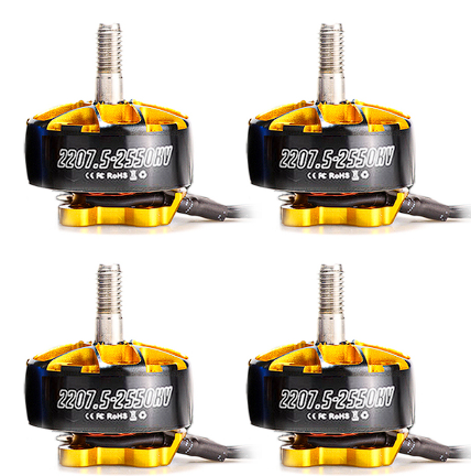 HGLRC AEOLUS 2207.5 2550KV Brushless Motor Golden Black 4~5S Lipo Strong Power CNC Material for 5inch Freestyle Racing Drones