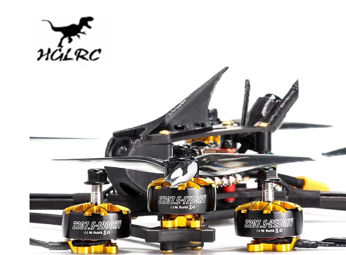 HGLRC AEOLUS 2207.5 2550KV Brushless Motor Golden Black 4~5S Lipo Strong Power CNC Material for 5inch Freestyle Racing Drones