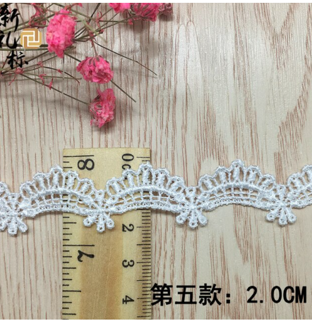 15 Yards 7 Styles Water Soluble Lace Ribbon Embroidery Flower Lace Fabric Trim Decoration DIY Sewing Crafts Clothing Accessories