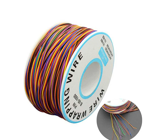 30AWG Wrapping Wire 0.25mm Tin Plated Copper 8 color Wire Wrap Cable Jumper Wire Cable for Motherboard LCD Display Test Cable