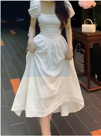 Puff sleeve dress women's summer 2023 new French high-end temperament long skirt waist slimming first love skirt