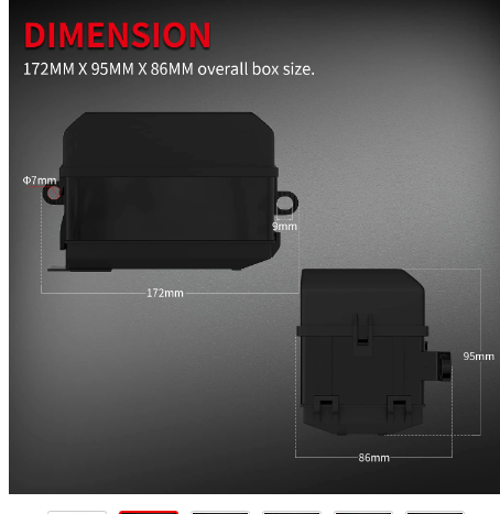 12V Relay Box 6 Slots Relay Block 6 Way ATC/ATO Fuse Relay Box Fuse Block with Relay Universal Waterproof Kit for Car Truck