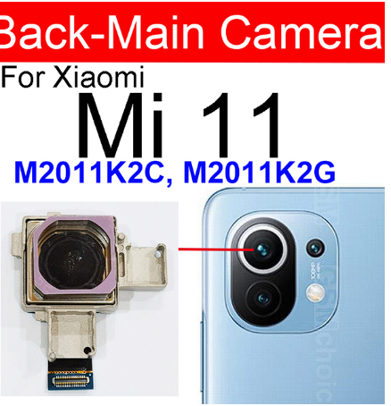 Back Frontal Selfie Camera For Xiaomi Mi 11 Mi 11 Lite 4G 5G Small Front Facing Rear Main Camera Module Flex Cable Repair Parts