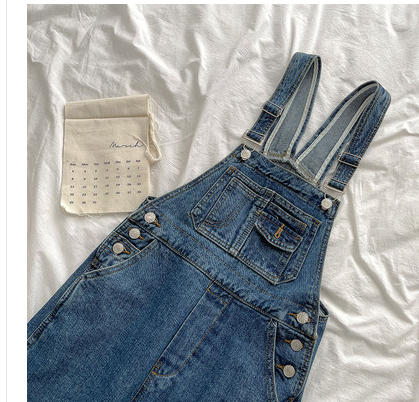 Jeans female summer thin all-match 2023 new Korean version of women's clothing niche design high waist wide leg suspenders pants