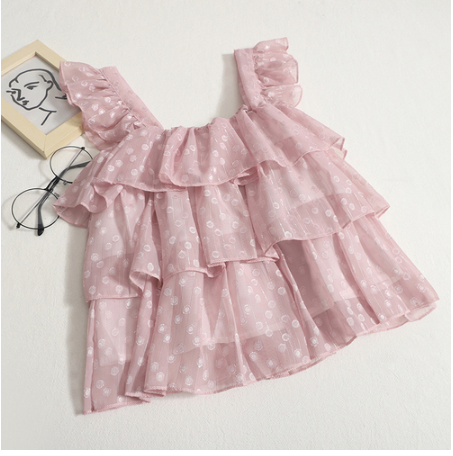 Sweet Cropped Tops Women Y2k Clothing Chic Polka Dot Ruffles Tanks Fashion Summer Camis Loose Korean Top 2023 Ropa Mujer 27m164