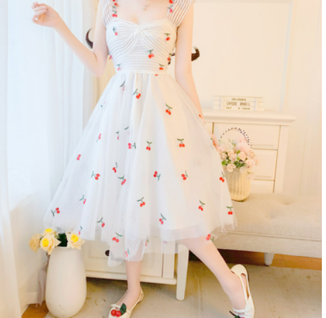 First 2b love skirt female summer 2021 new long skirt sweet and gentle wind small summer net yarn suspender dress