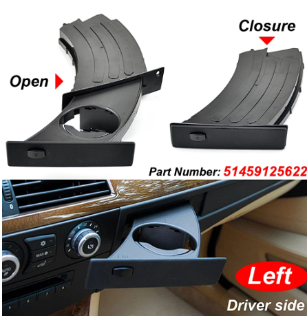 For BMW 5 Series E60 E61 M5 525i 528i 530i 535i 550i 2004-2010 Car Front Center Console Water Cup Drink Holder 51459125622