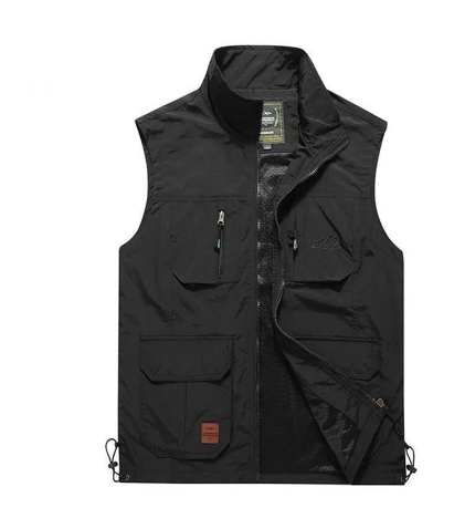 BOLUBAO Mens Mesh Vest Multi Pocket Quick Dry Fishing Sleeveless Jacket Reporter Loose Outdoor Casual Thin Vests Waistcoat Male