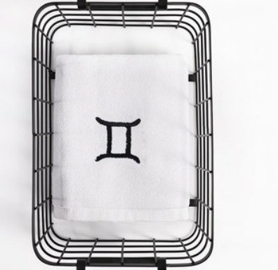 High-end Class A Constellation Pure Cotton Face Washing Napkin Black and White Large Towel Men's and Women's Fitness Bathing Home Customizable LOGO