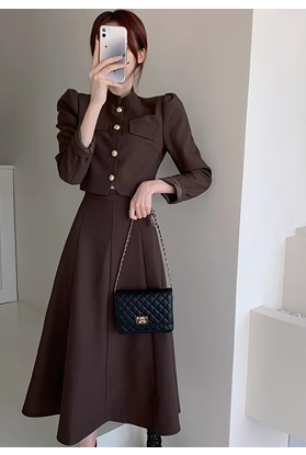 Kalan Yuqi~ Women's autumn and winter 2022 new high-end suit jacket high waist skirt two-piece suit