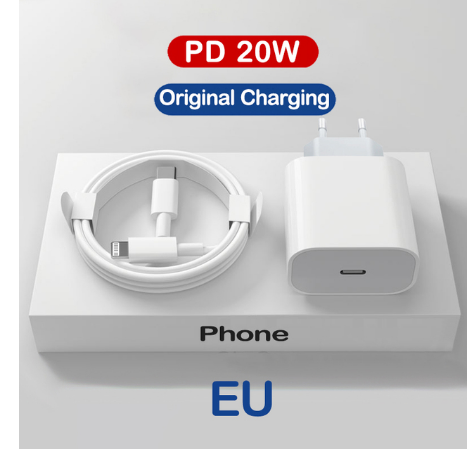 For Apple Original PD 20W Fast Charging USB C Charger For iPhone 13 12 14 11 Pro Max 8 Plus X XS XR iPad Air Quick Charger Cable